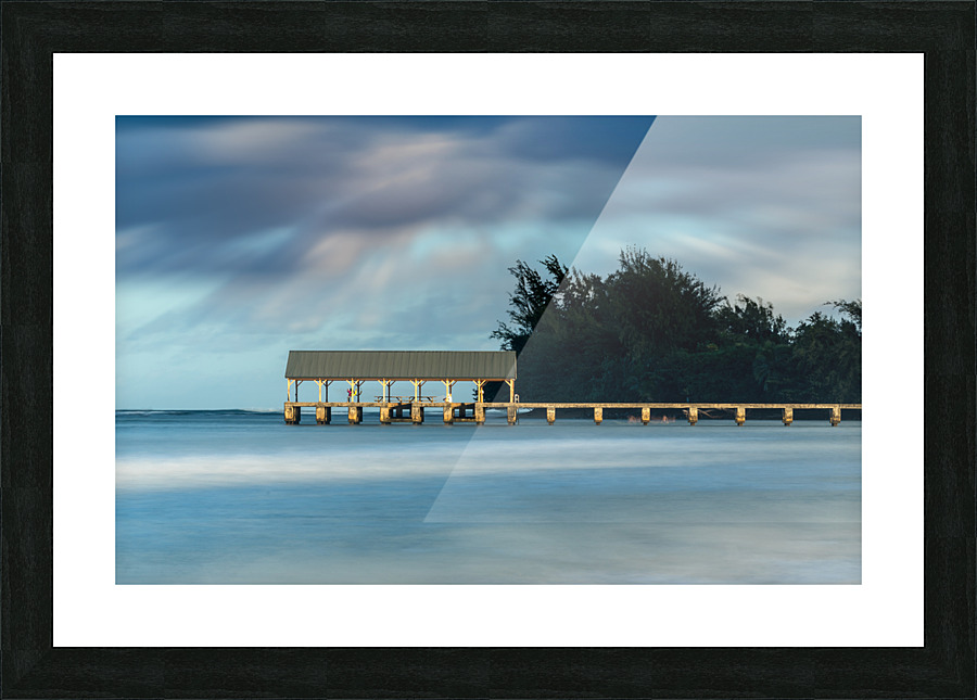 Dawn and sunrise at  Hanalei Bay on Kauai Hawaii Impression et Cadre photo