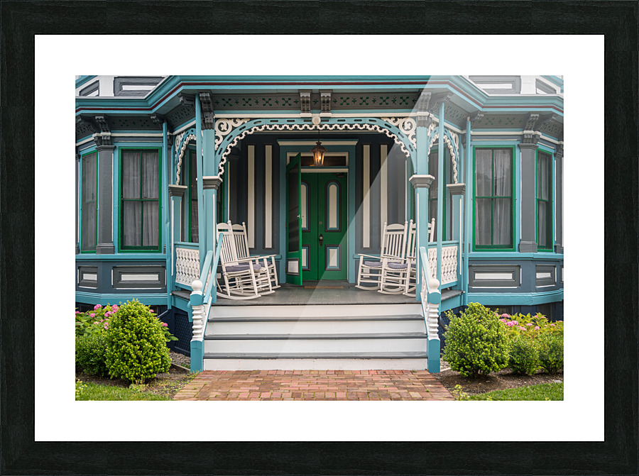 Entrance to Victorian home in Cape May Picture Frame print
