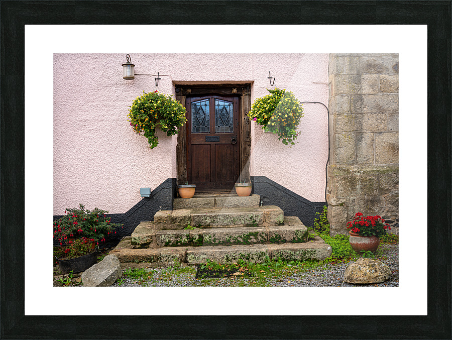 Solid wooden front door in Devon village of Dunsford Impression et Cadre photo
