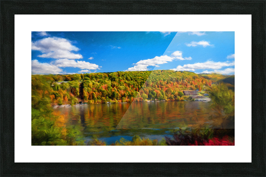 Painting of fall colors on Cheat Lake Morgantown Picture Frame print