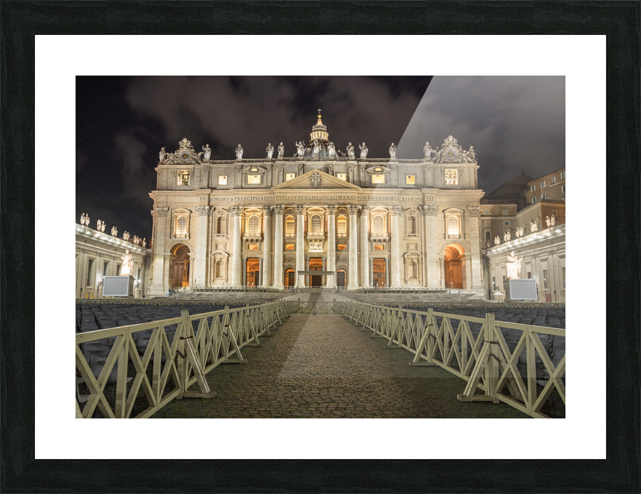 Entrance to St Peters Basilica at Easter Picture Frame print