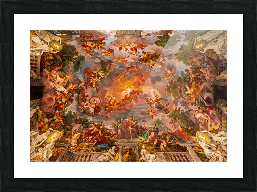 Ceiling painting in the Galleria Borghese Picture Frame print