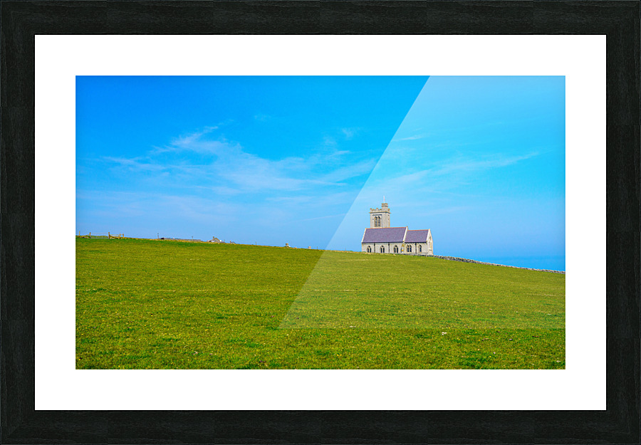 Old church on the Island of Lundy off Devon Impression et Cadre photo