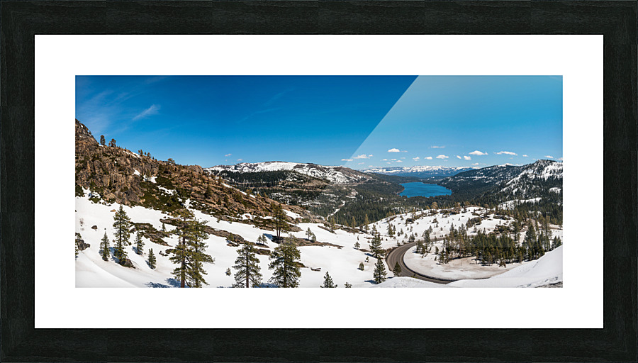 Donner Pass in Sierra Nevada mountains Picture Frame print