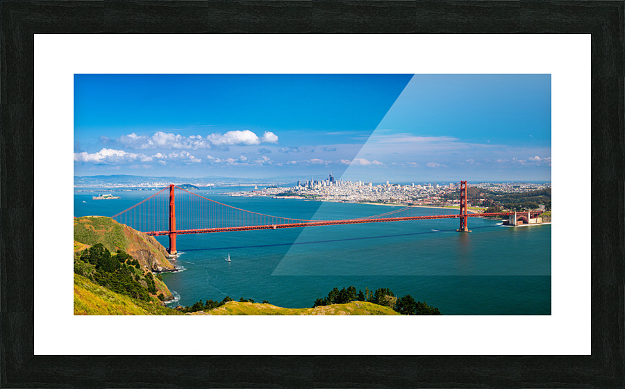 The Golden Gate Bridge and San Francisco Picture Frame print