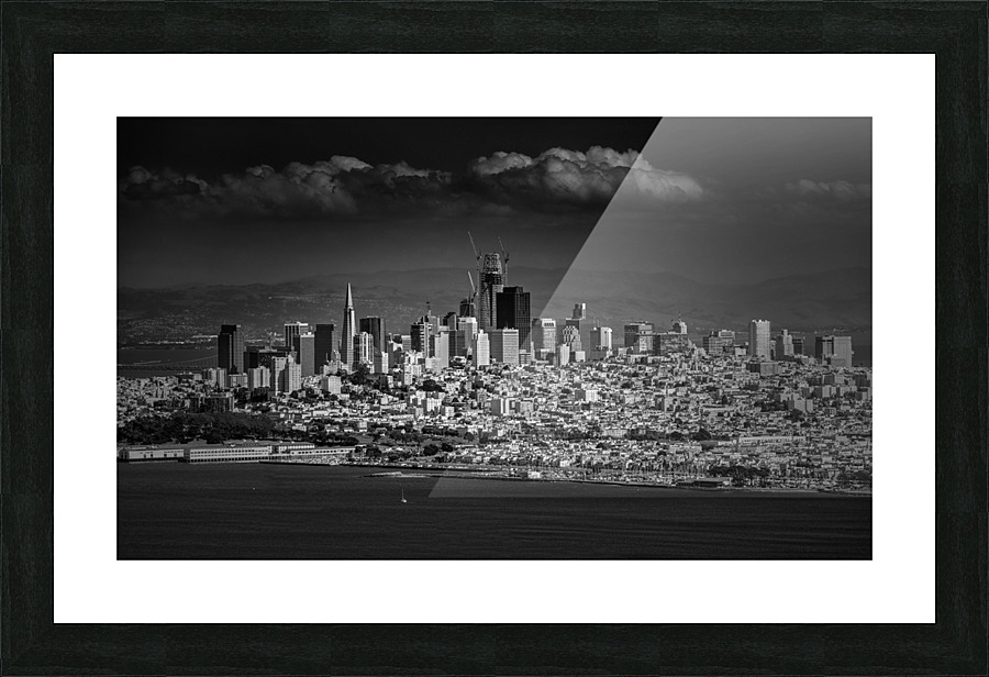 Moody Black and White photo of San Francisco Picture Frame print