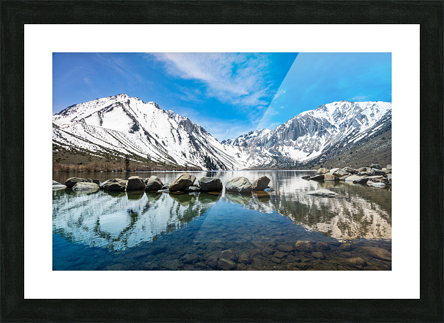 Reflections in Convict Lake in Sierra Nevadas Picture Frame print