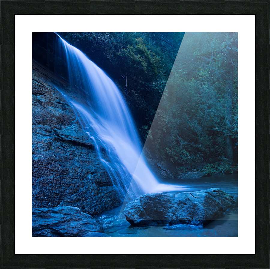 Silver Run falls waterfall near Cashiers NC Picture Frame print