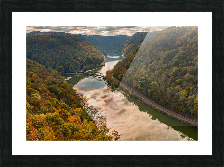 New River from Hawks Nest Overlook Picture Frame print