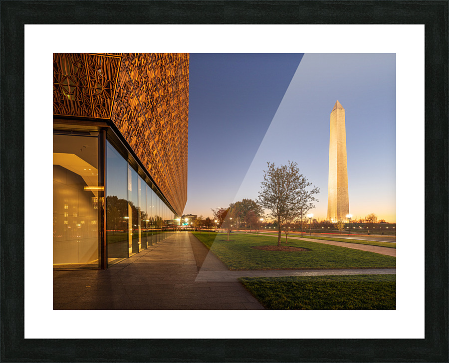 Reflection of Washington Monument Picture Frame print