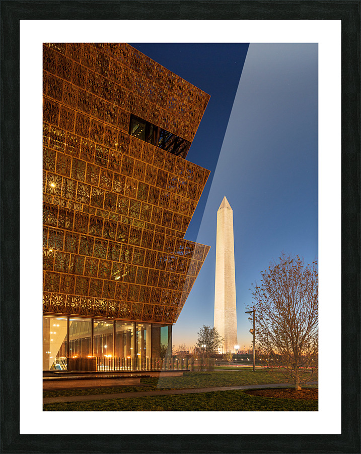 Reflection of Washington Monument Picture Frame print