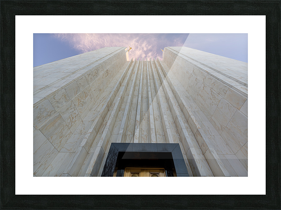 Mormon temple in Washington DC in late winter afternoon Picture Frame print