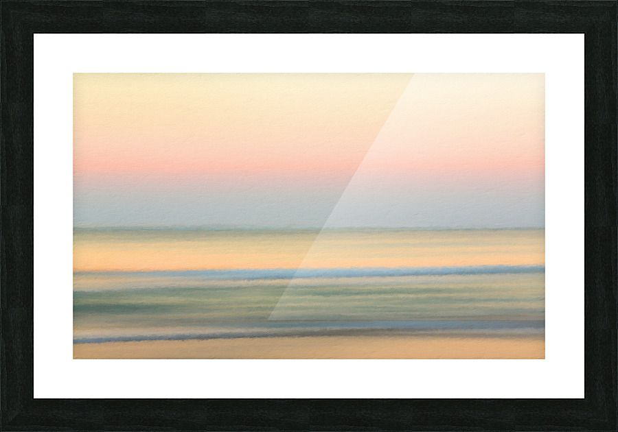 Sunrise over ocean with sideways pan Picture Frame print