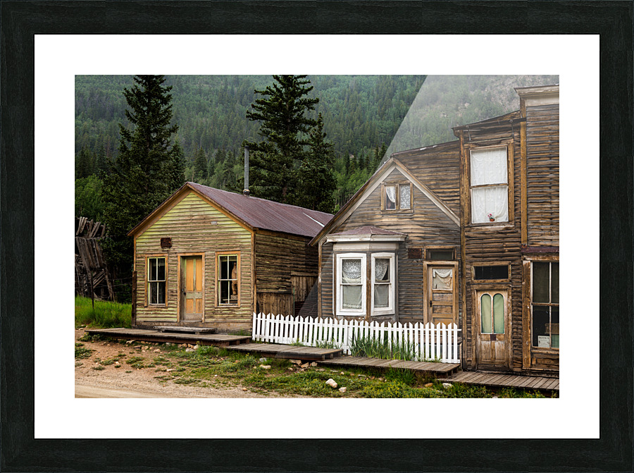 Main street in Ghost Town of St Elmo Picture Frame print
