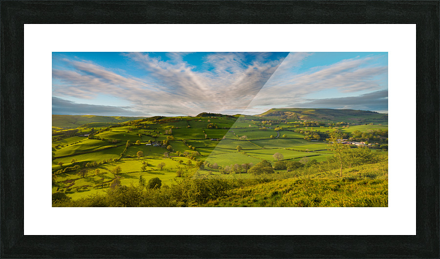 Typical english or welsh farming country Picture Frame print