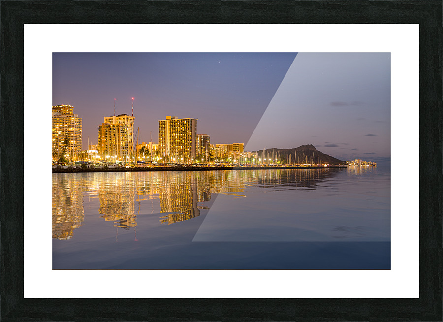 Panorama of Waikiki Honolulu Hawaii Picture Frame print