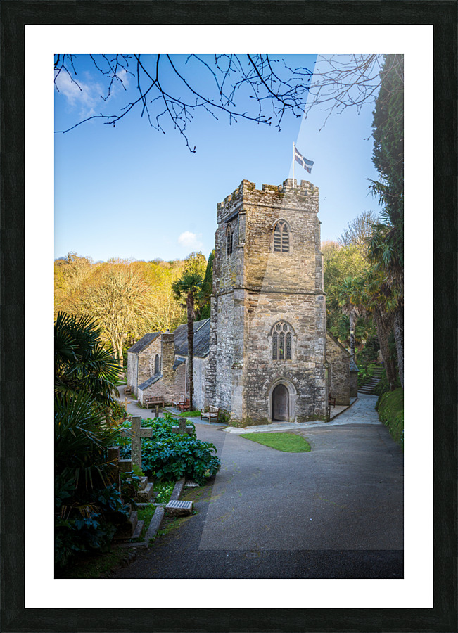 St Just in Roseland parish church in Cornwall UK Picture Frame print