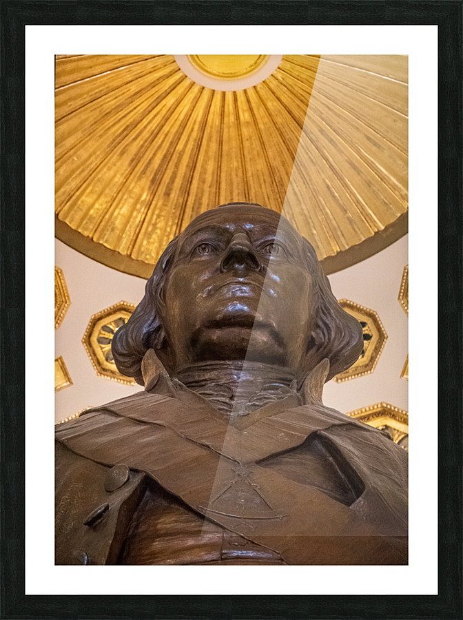 Head of the statue of George Washington Picture Frame print