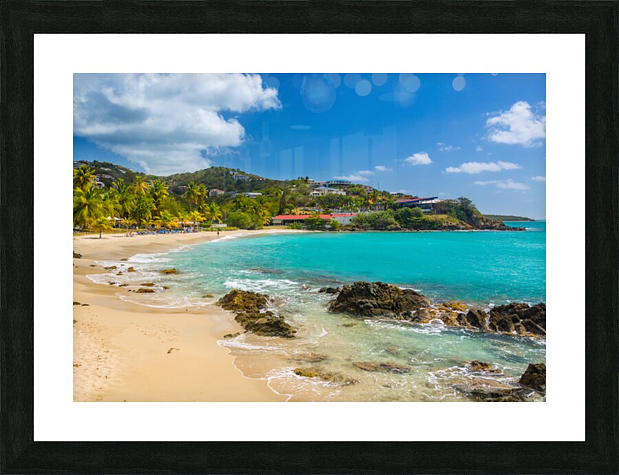 Frenchmans Bay beach scene on St Thomas USVI Picture Frame print