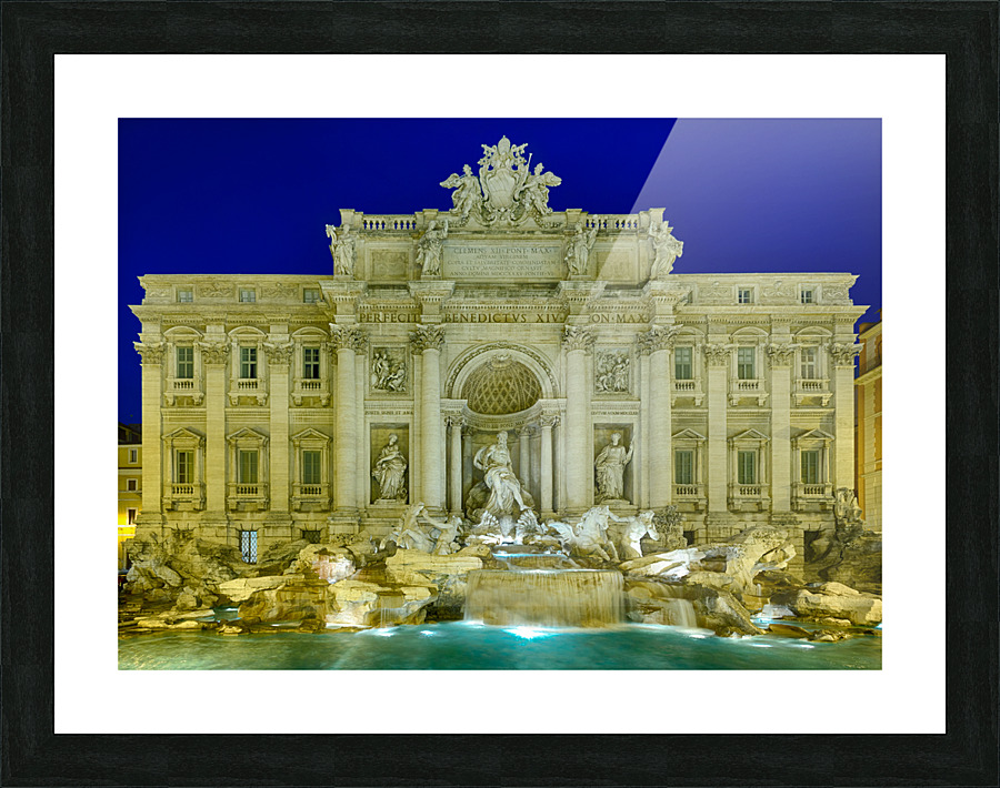 Trevi fountain details in Rome Italy Picture Frame print