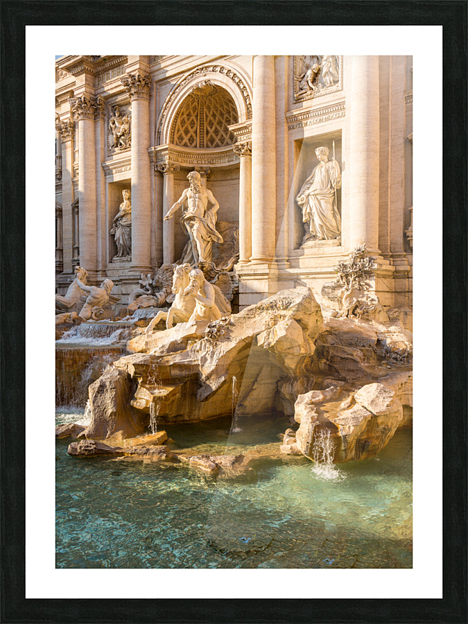 Trevi fountain details in Rome Italy Picture Frame print