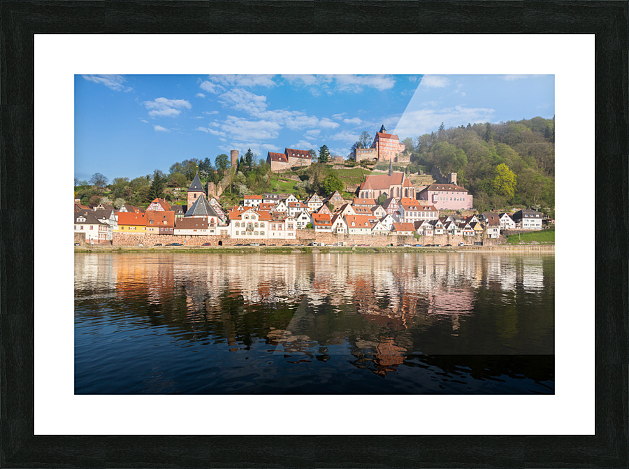 Town of Hirschhorn Hesse Germany Picture Frame print
