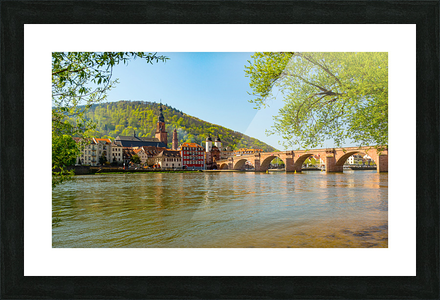 Old bridge into town of Heidelberg Germany Impression et Cadre photo