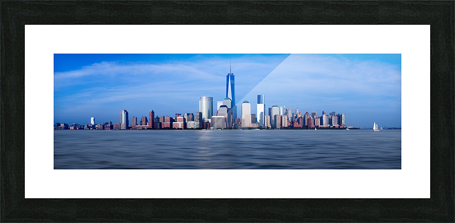 Panorama of Lower Manhattan at dusk Picture Frame print