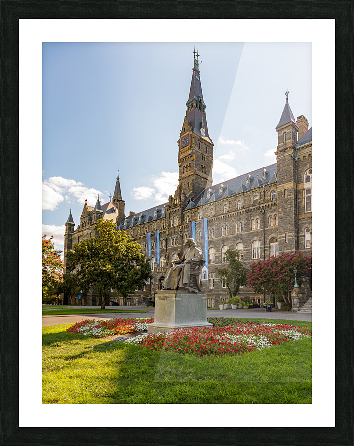 John Carroll Statue Healy Hall Georgetown University Picture Frame print