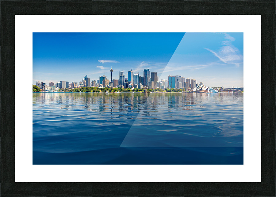 Dramatic panoramic photo Sydney harbor Impression et Cadre photo
