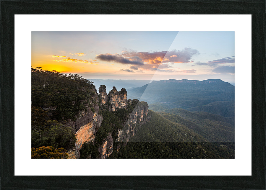 Sunrise from Echo Point in Blue Mountains Australia Impression et Cadre photo