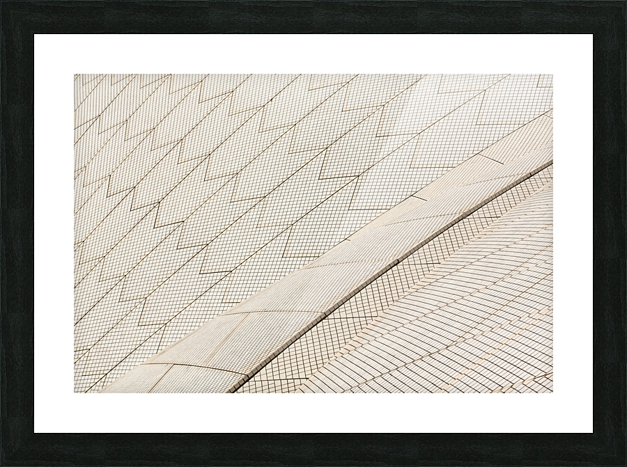 Unusual view of Sydney Opera House Picture Frame print