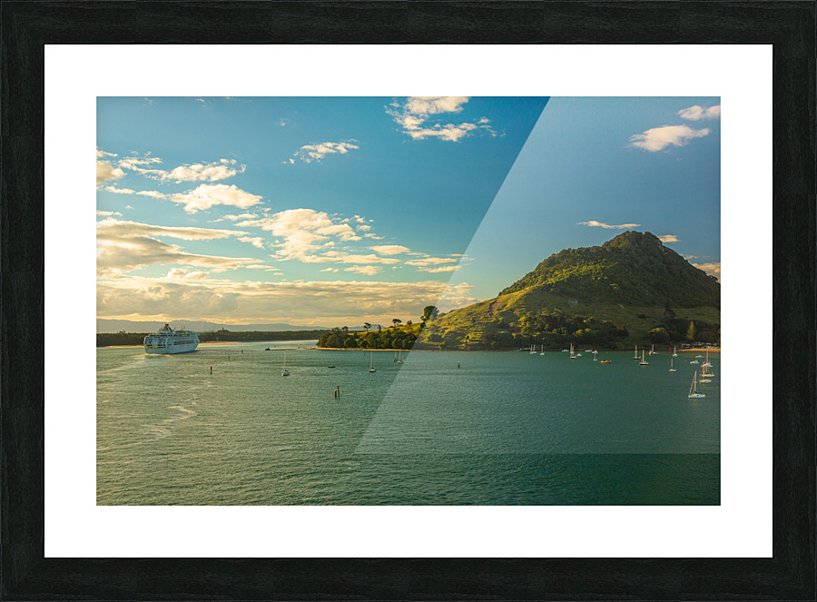 The Mount at Tauranga in NZ Picture Frame print