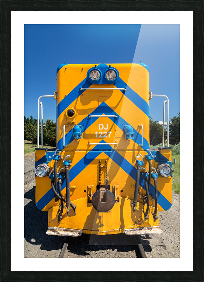 Diesel locomotive train engine Taiere Gorge line Picture Frame print