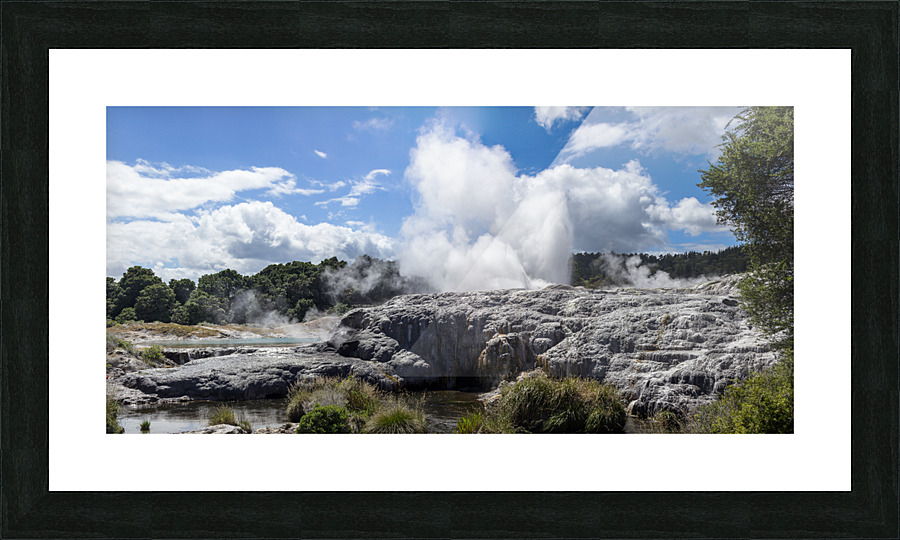 Whakarewarewa thermal geyser area Picture Frame print