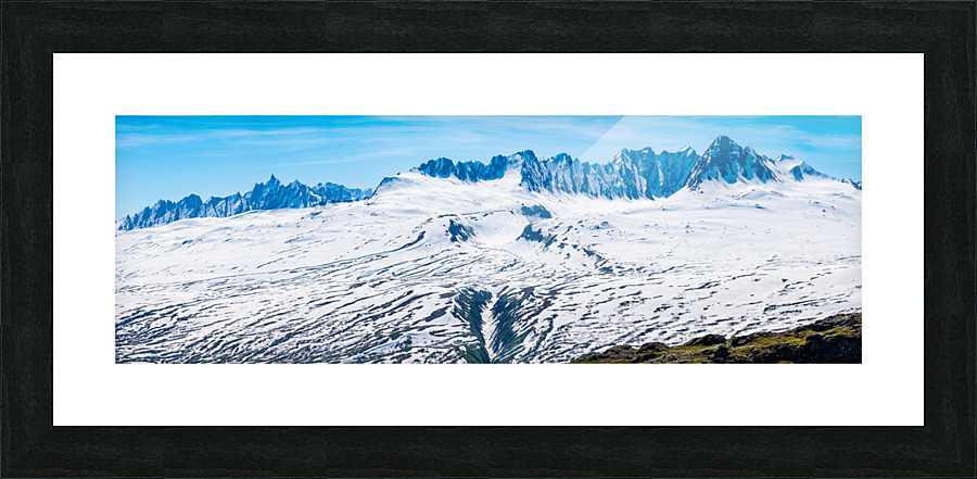 Panorama of mountains of Thompson Pass Picture Frame print