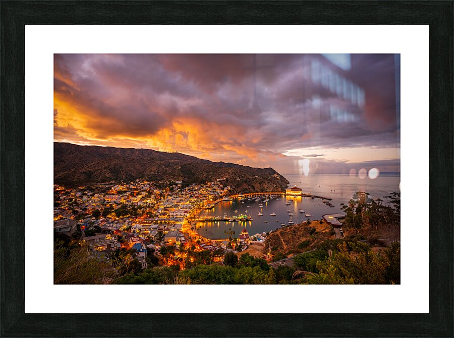 Sunset in Avalon on Catalina Island Picture Frame print