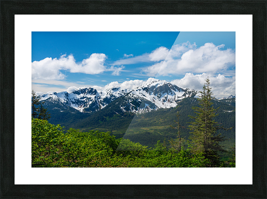View from Mount Roberts toward Mt Bradley above Juneau Alaska Picture Frame print