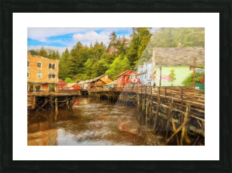 Impression of Creek Street in Ketchikan Alaska Impression et Cadre photo