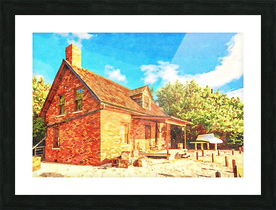 Watercolor Lighthouse keeper house Bill Baggs Impression et Cadre photo