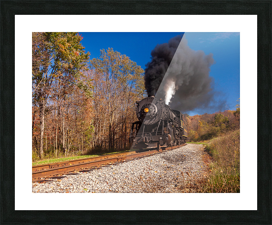 WMRR Steam train powers along railway Impression et Cadre photo