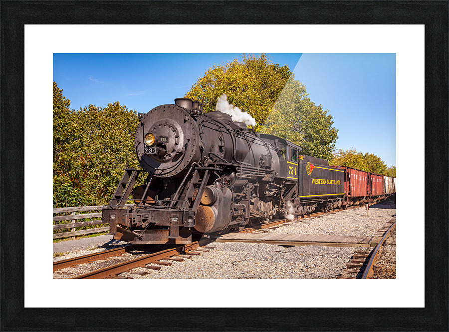 WMRR Steam train in Frostburg MD Picture Frame print