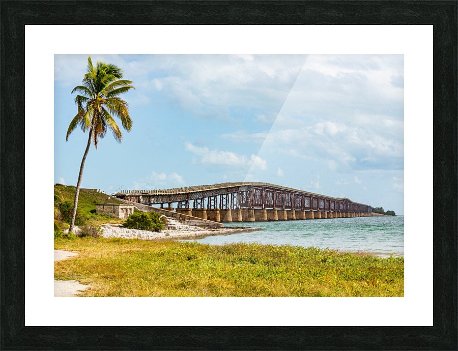 Florida Keys rail bridge and heritage trail Picture Frame print