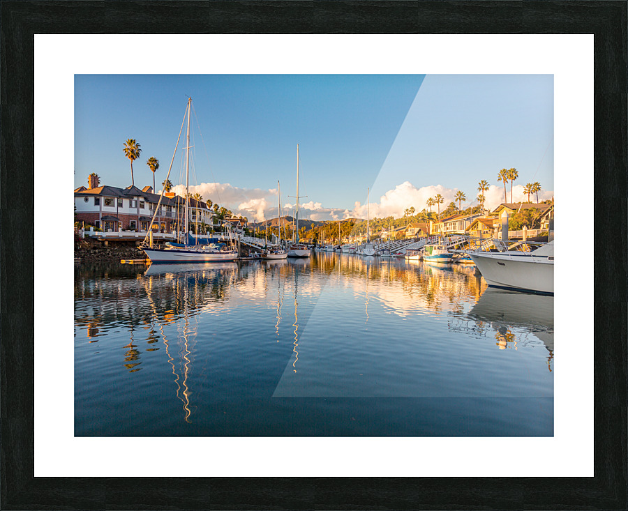 Expensive homes and boats ventura Picture Frame print