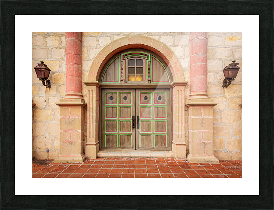 Doorway at Santa Barbara Mission Picture Frame print