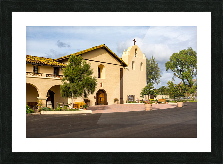 Cloudy day at Santa Ines Mission California Impression et Cadre photo