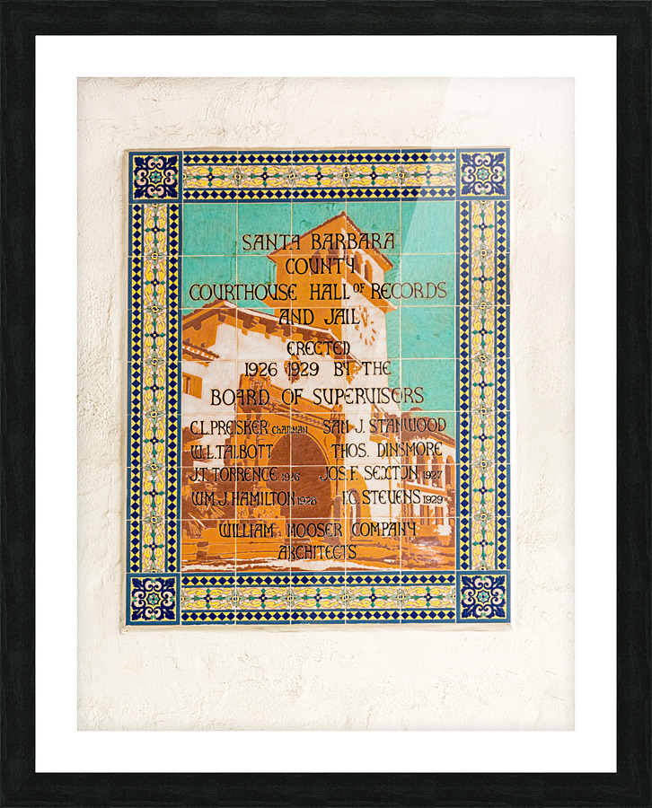 Tiling celebrating building of Courthouse Picture Frame print