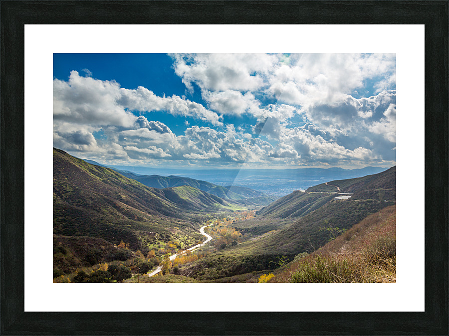 View of San Bernadino Rim of World Highway Picture Frame print