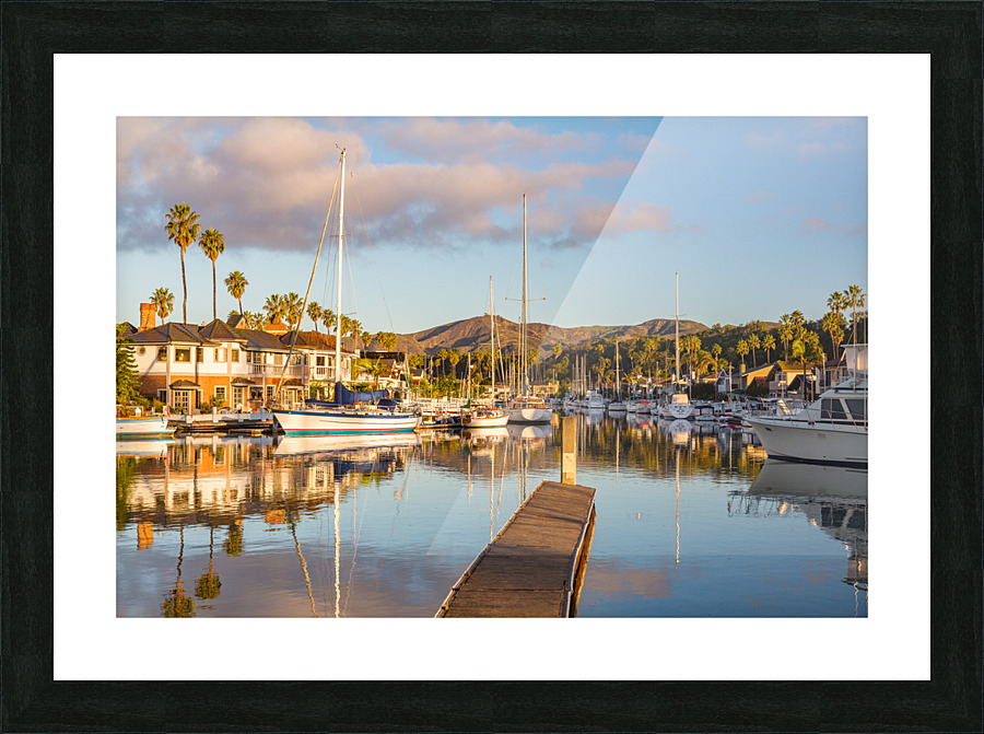 Expensive homes and boats ventura Picture Frame print