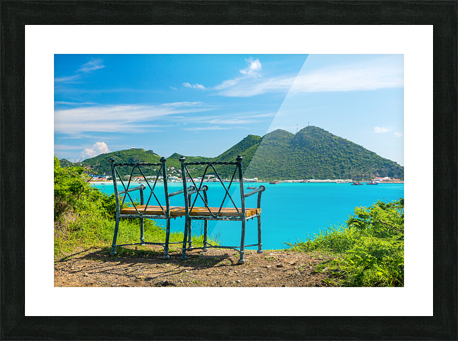Overview of Philipsburg Sint Maarten Picture Frame print